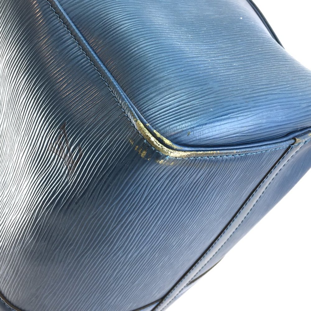 Duffle Keepall 50 Boston Monogram Lv Logo Satchel Gym Blue Epi Leather Travel Ba - Picture 9 of 14